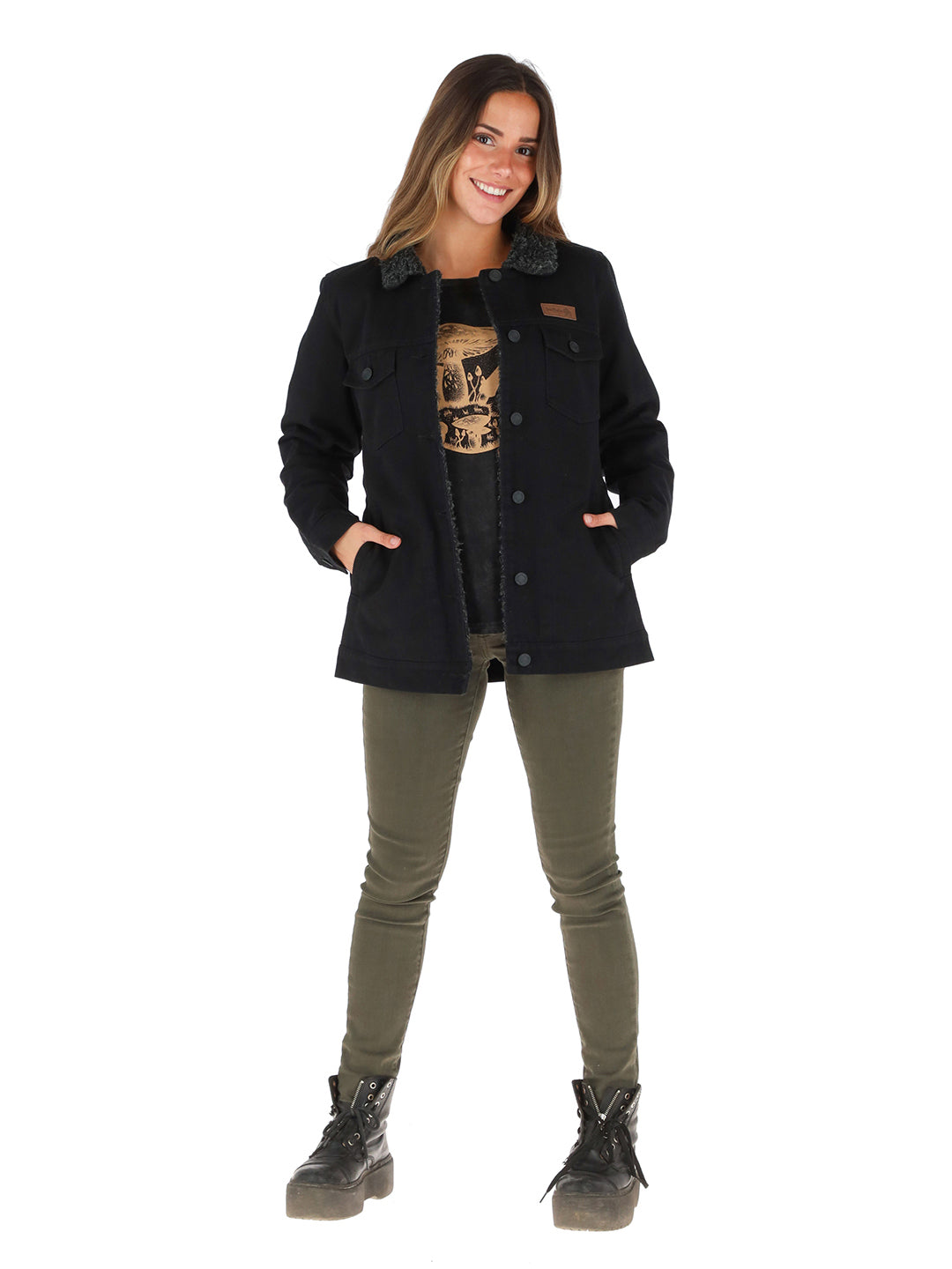 Chaqueta Foresta Mujer - Negro - Negro Jaspeado