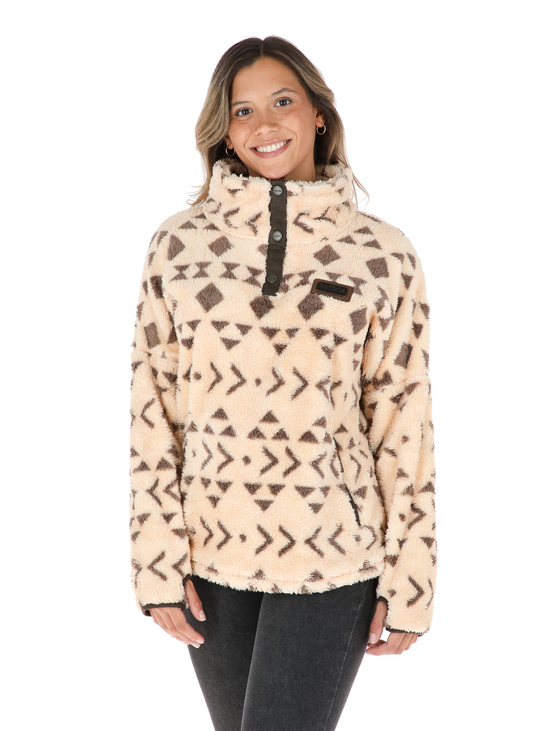 Chaqueta Nomada Print Mujer - Beige