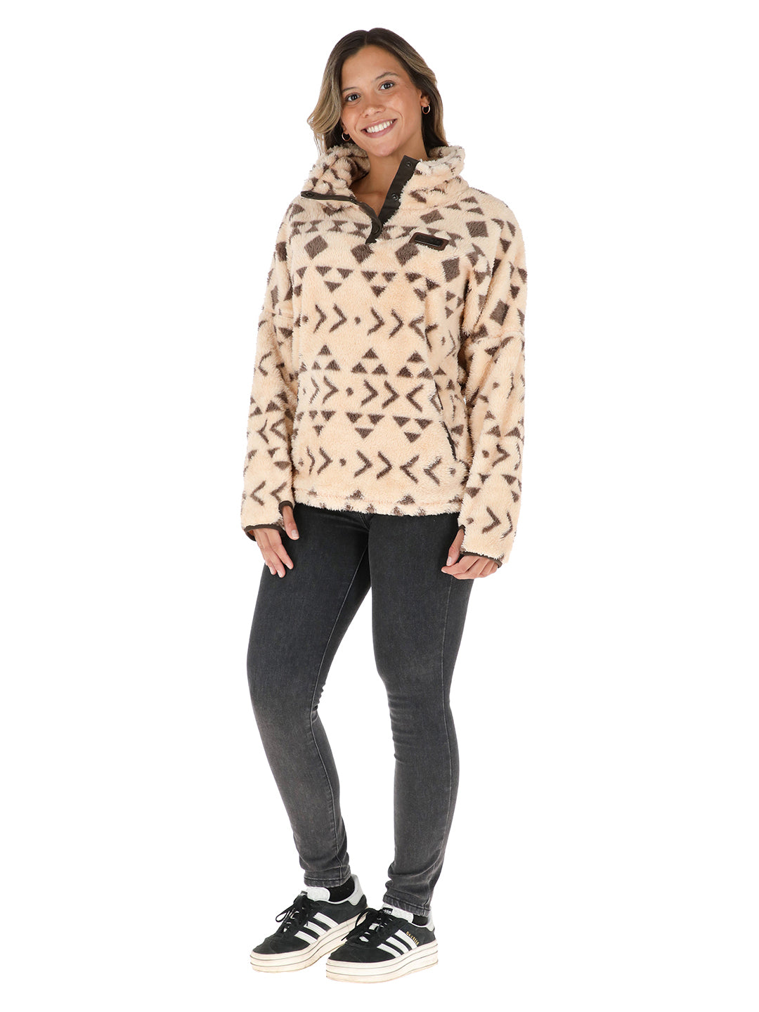 Chaqueta Nomada Print Mujer - Beige