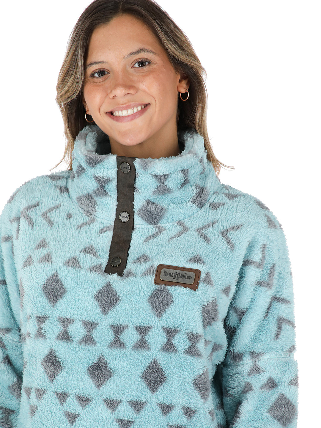 Chaqueta Nomada Print Mujer - Celeste