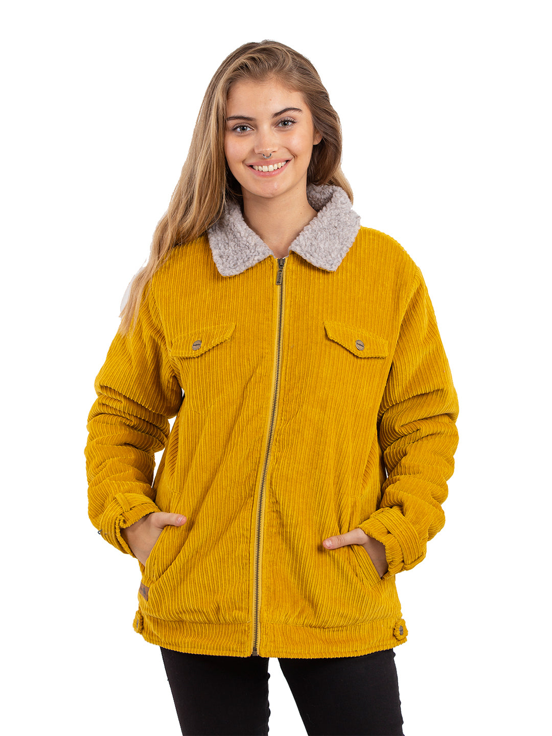 Chaqueta Panamericana Mujer - Mostaza