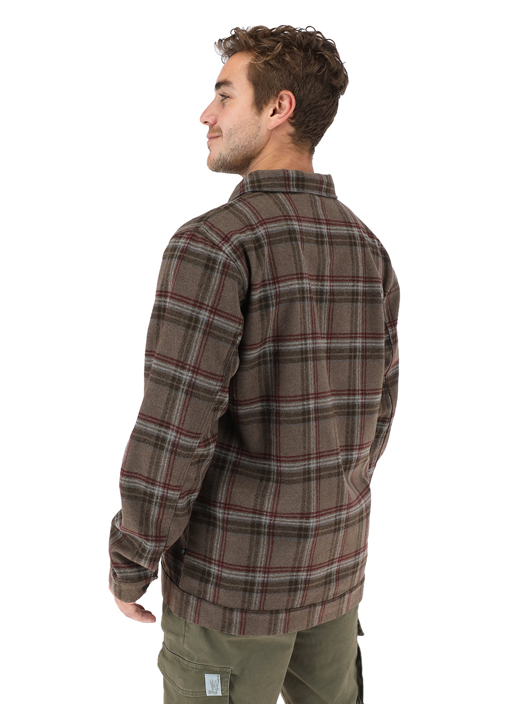 Chaqueta Pesquera Tartan Hombre - Cafe