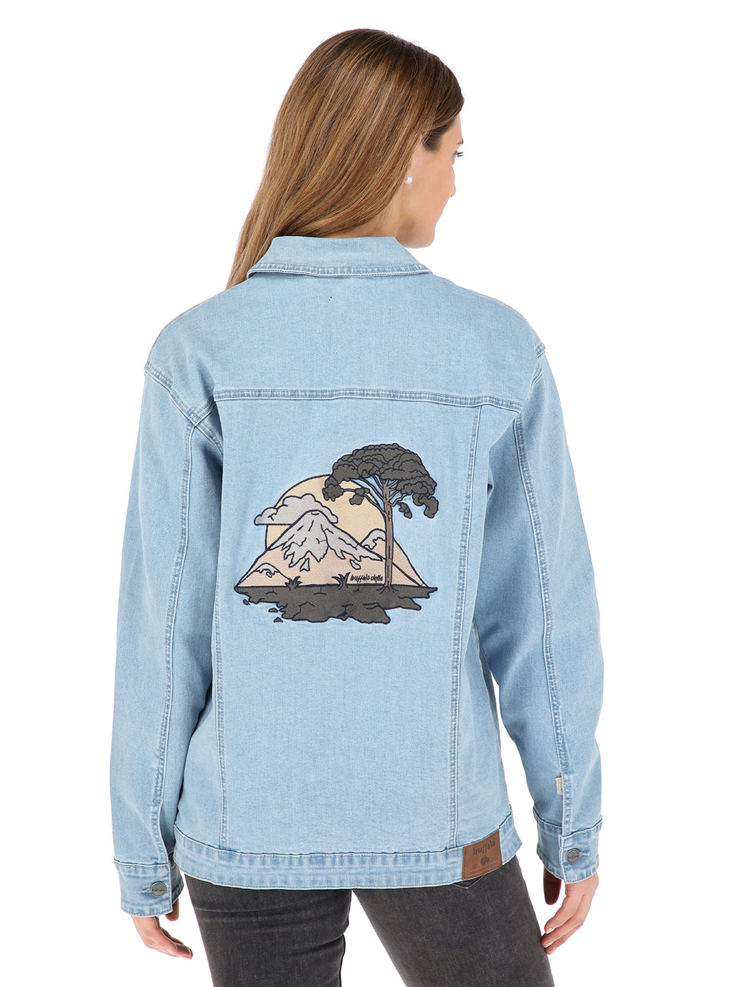 Chaqueta Plomo Mujer - Celeste