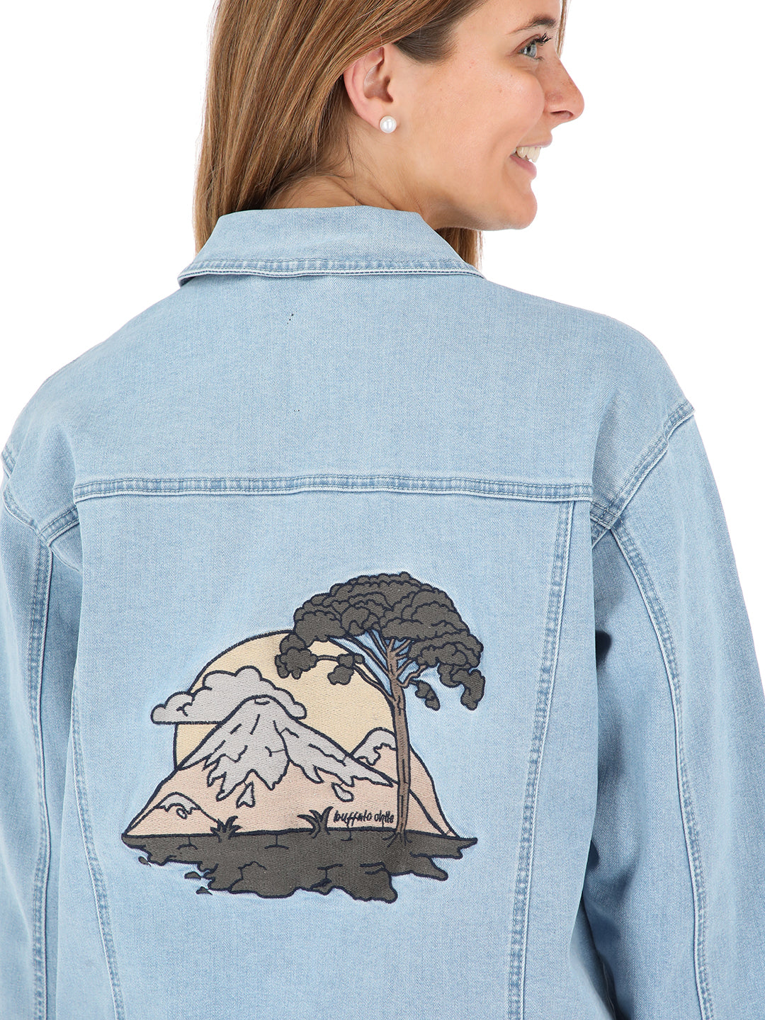 Chaqueta Plomo Mujer - Celeste