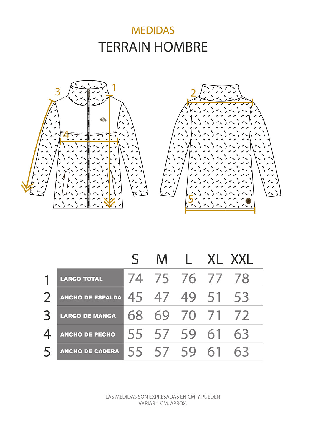 Chaqueta Terrain Hombre - Lana Jaspeado