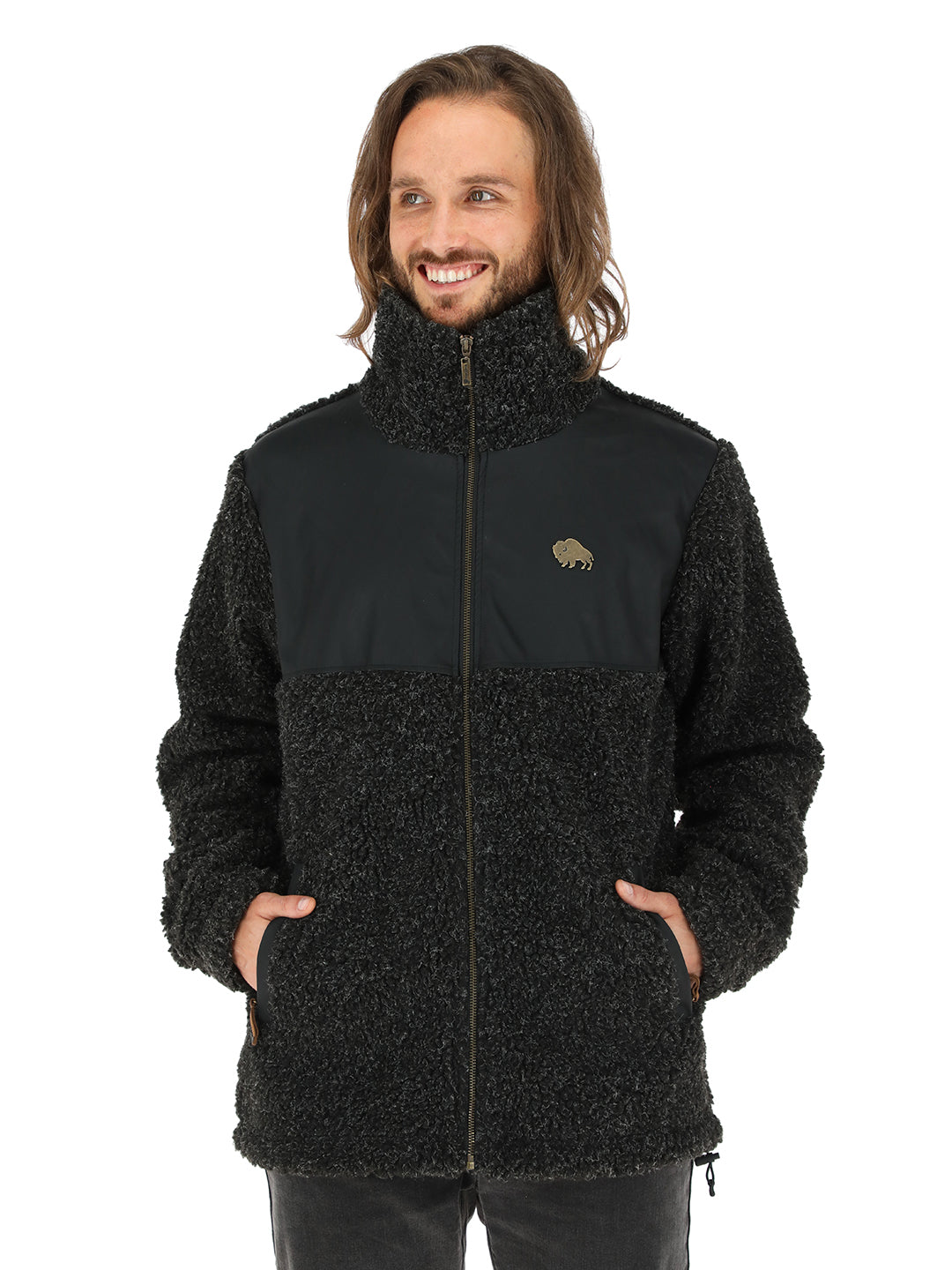 Chaqueta Terrain Hombre - Negro Jaspeado