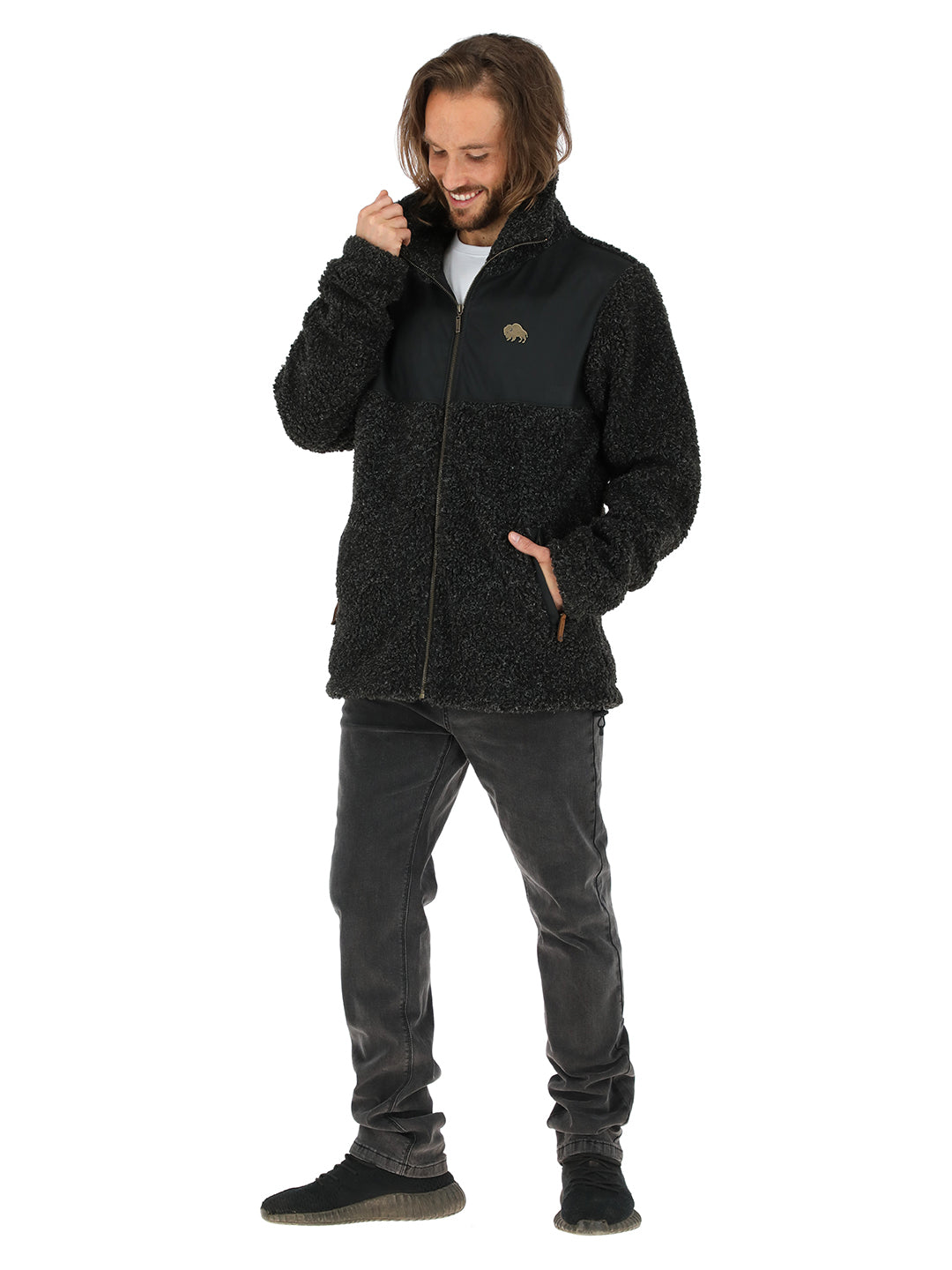 Chaqueta Terrain Hombre - Negro Jaspeado