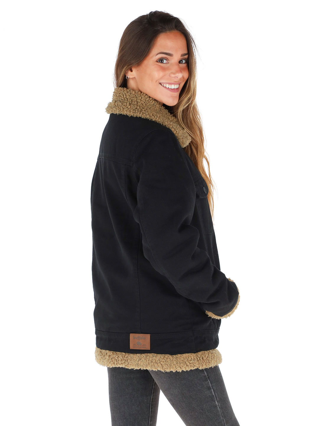 Chaqueta Turpis Mujer - Negro - Mostaza Jaspeado