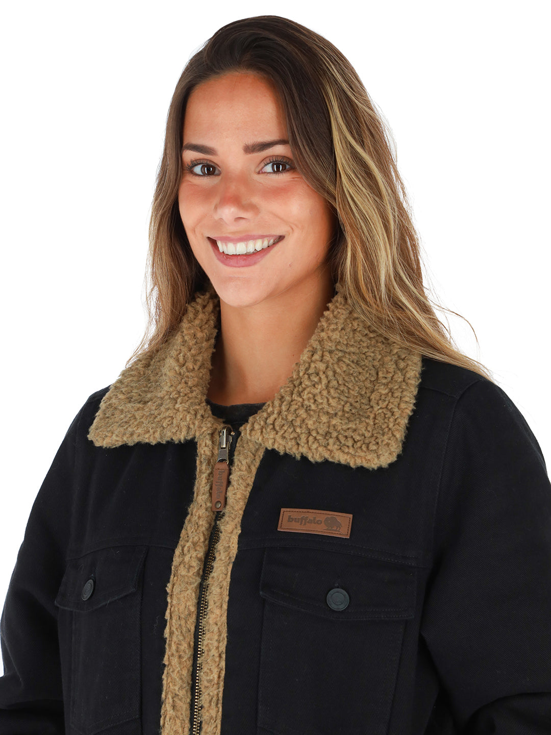 Chaqueta Turpis Mujer - Negro - Mostaza Jaspeado