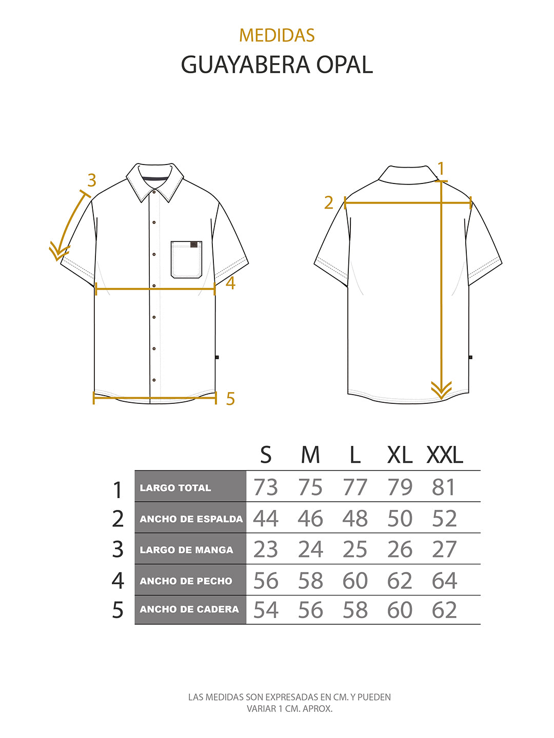 Guayabera Opal Hombre - Beige