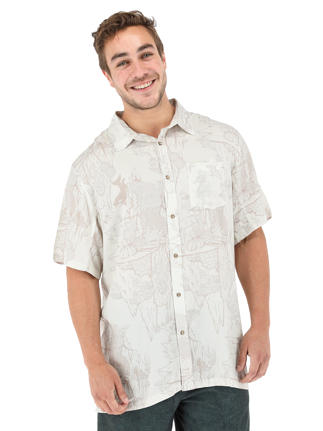 Guayabera Telle Hombre - Crudo