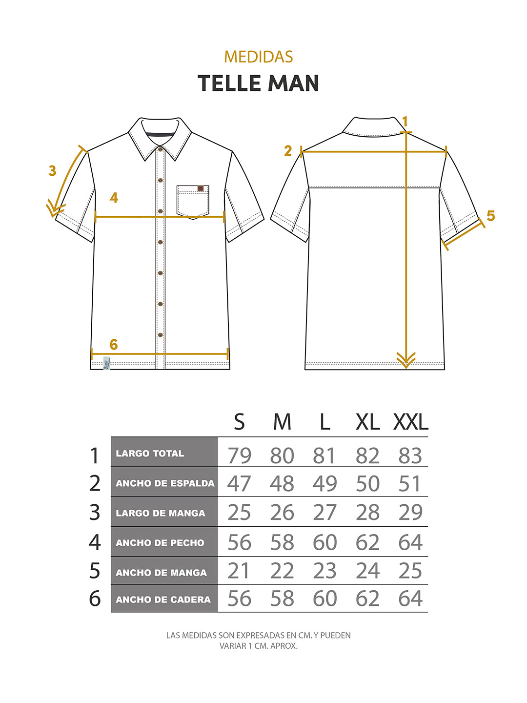 Guayabera Telle Hombre - Crudo