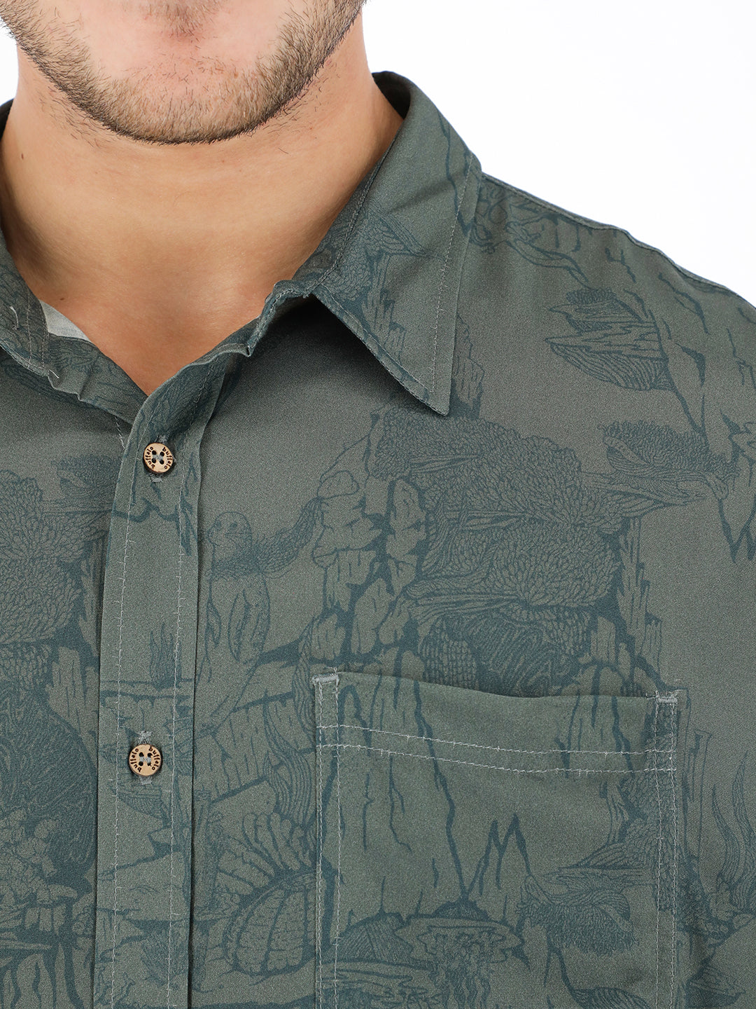 Guayabera Telle Hombre - Verde