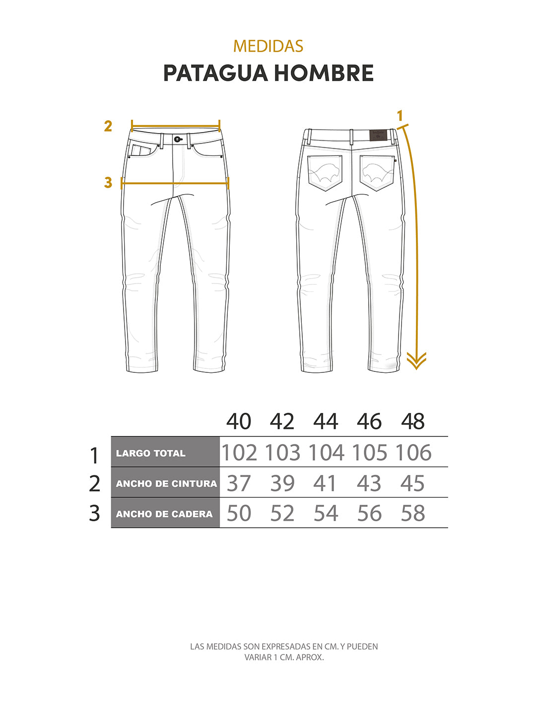 Pantalon Patagua Hombre - Mostaza