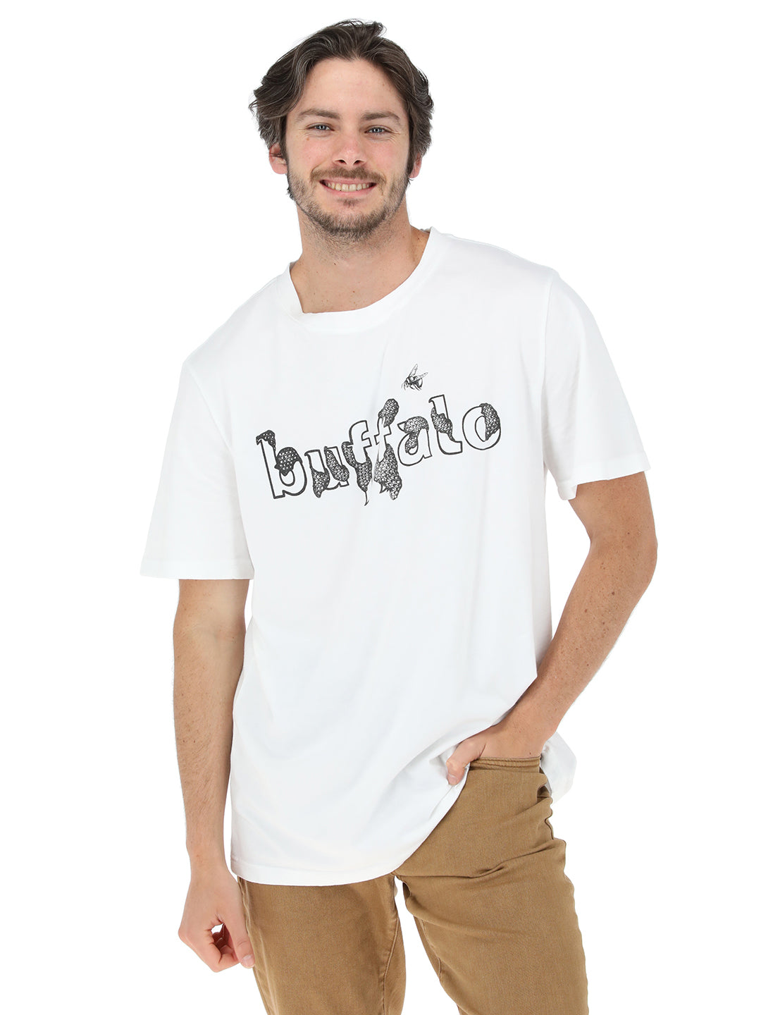 Polera Buffalo Panal Hombre - Blanco