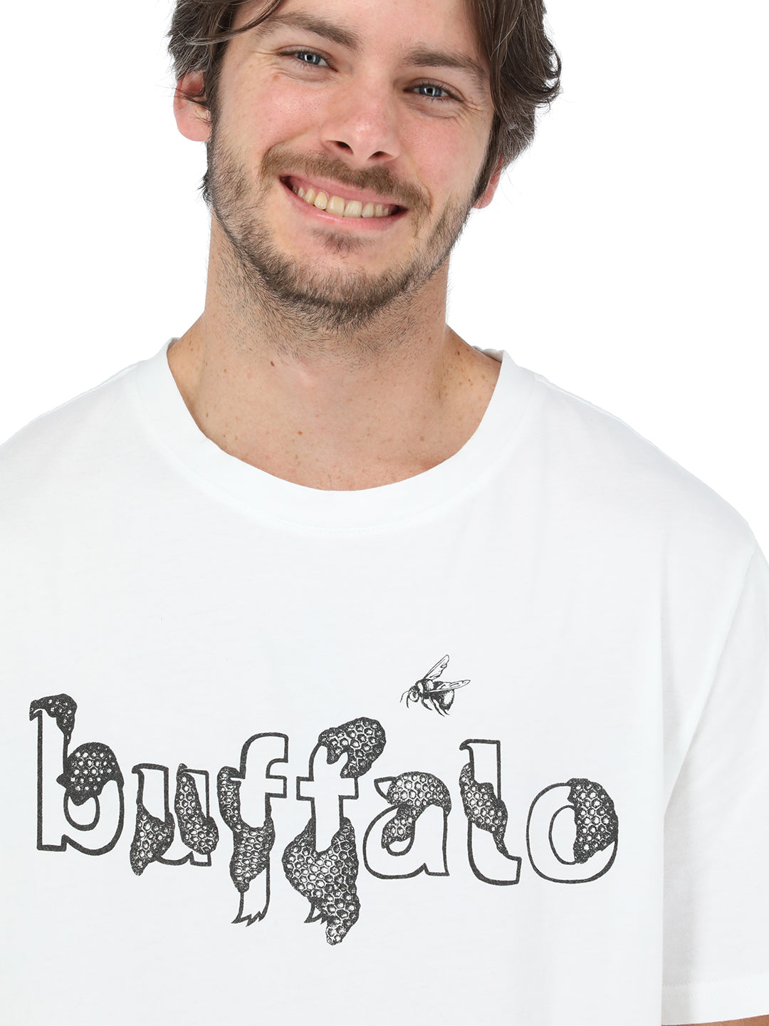 Polera Buffalo Panal Hombre - Blanco