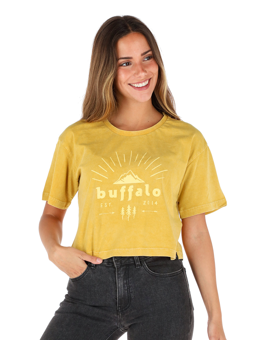Polera Manga Corta Mujer - Mostaza