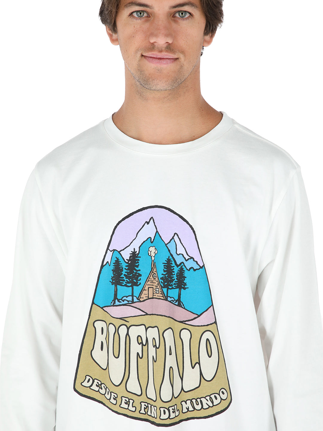 Polera Refugio Hombre - Blanco