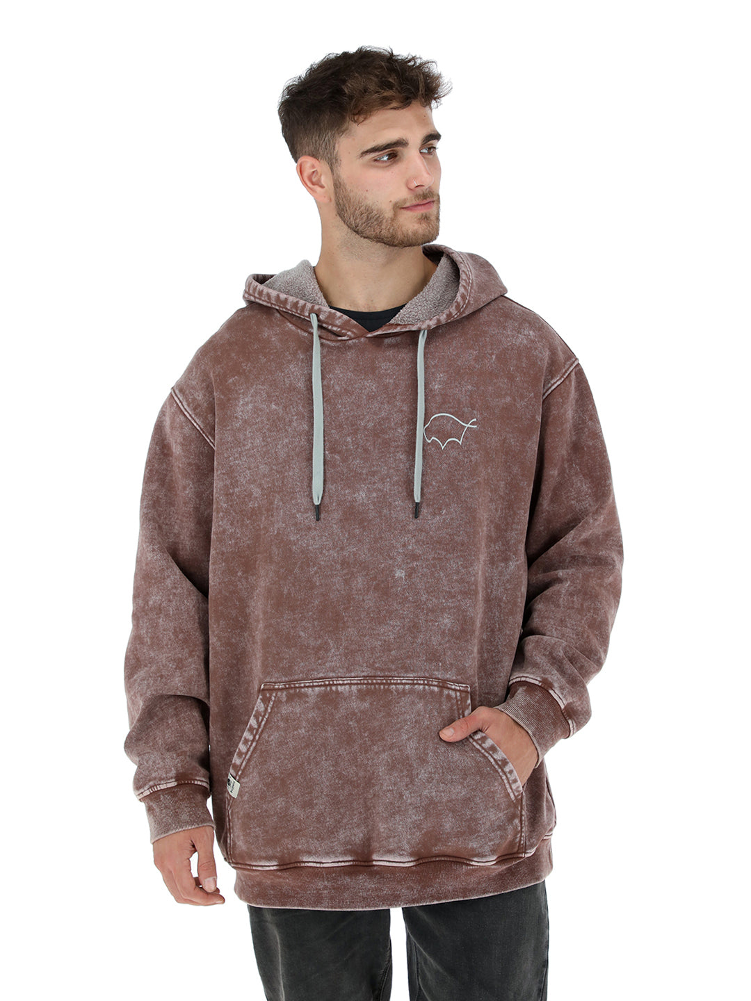 Poleron Canguru Hombre - Burdeo