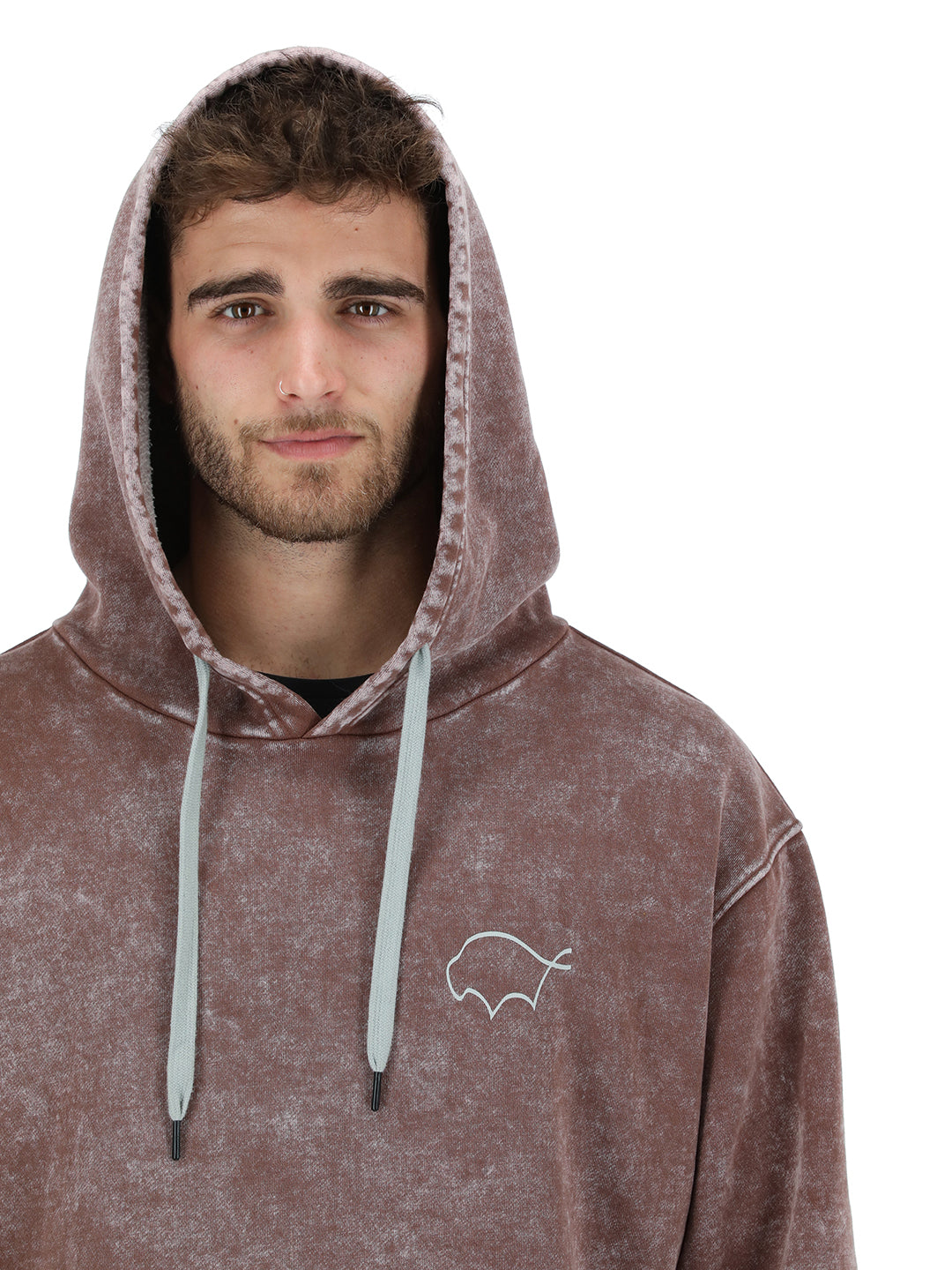 Poleron Canguru Hombre - Burdeo