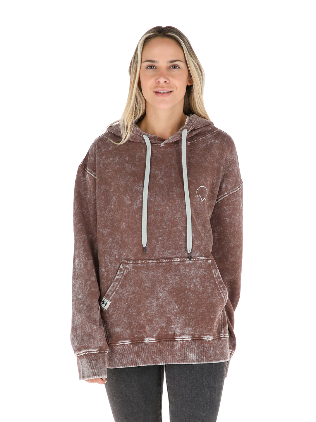 Poleron Canguru Mujer - Burdeo