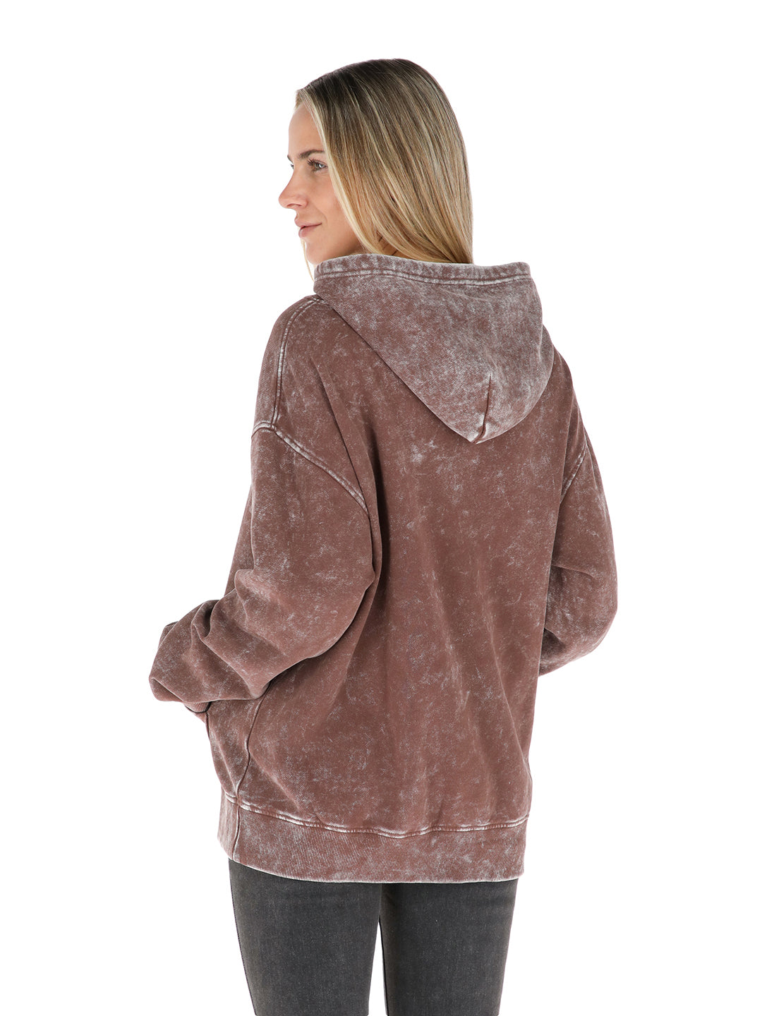 Poleron Canguru Mujer - Burdeo