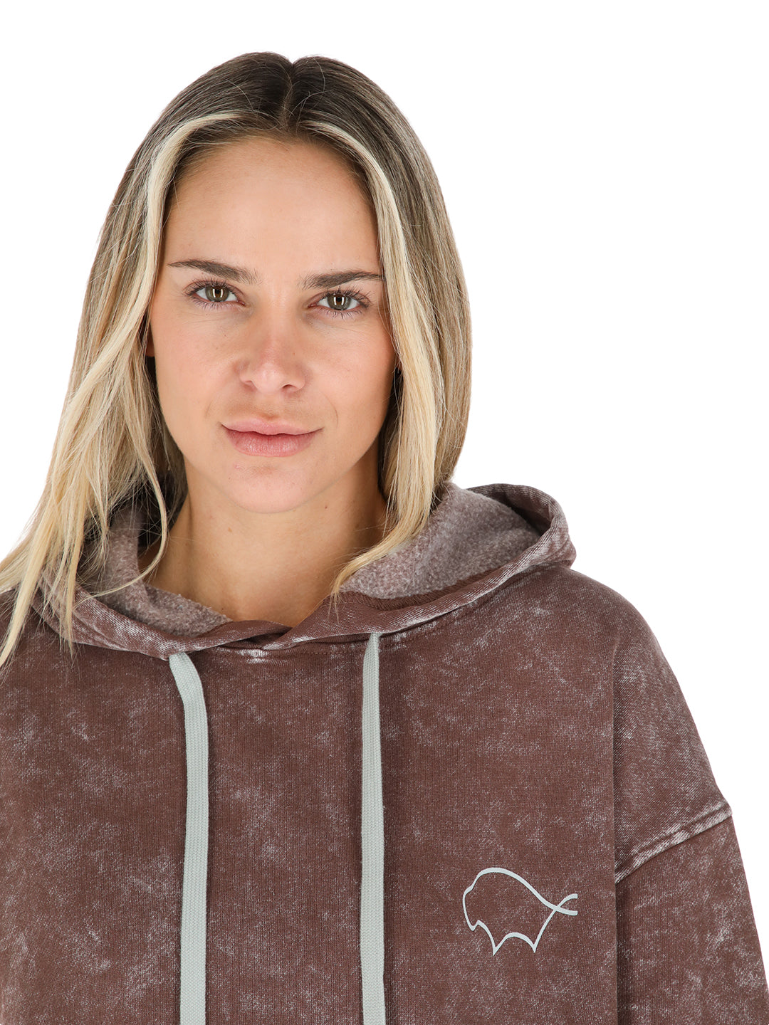 Poleron Canguru Mujer - Burdeo