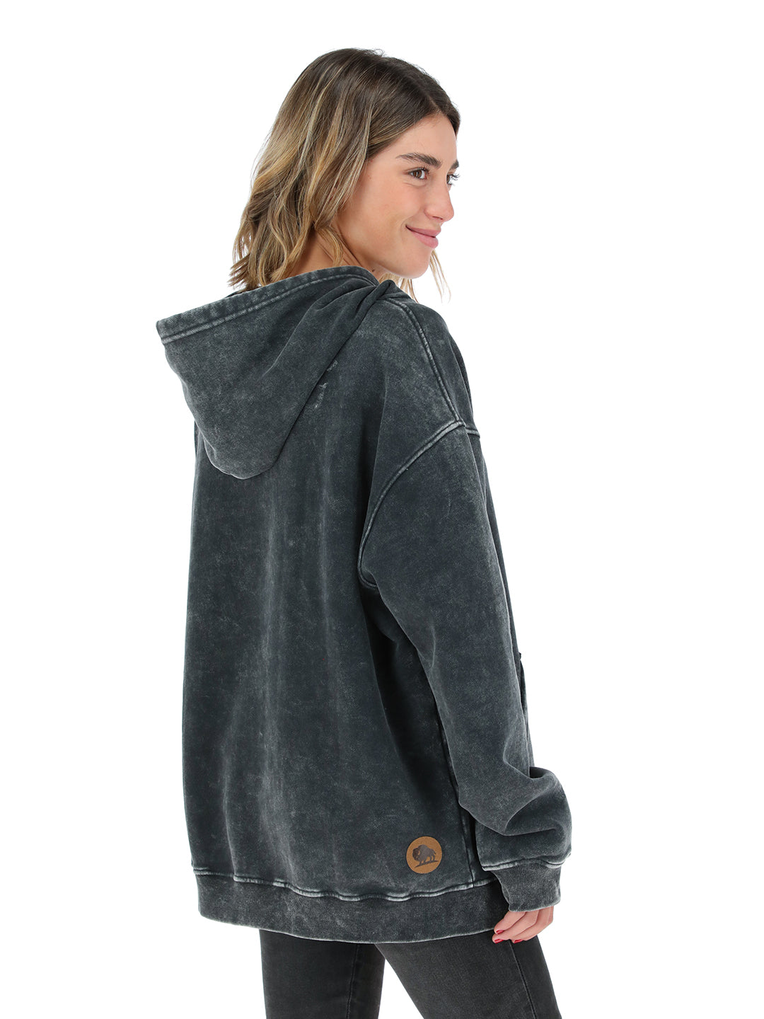 Poleron Canguru Mujer - Negro