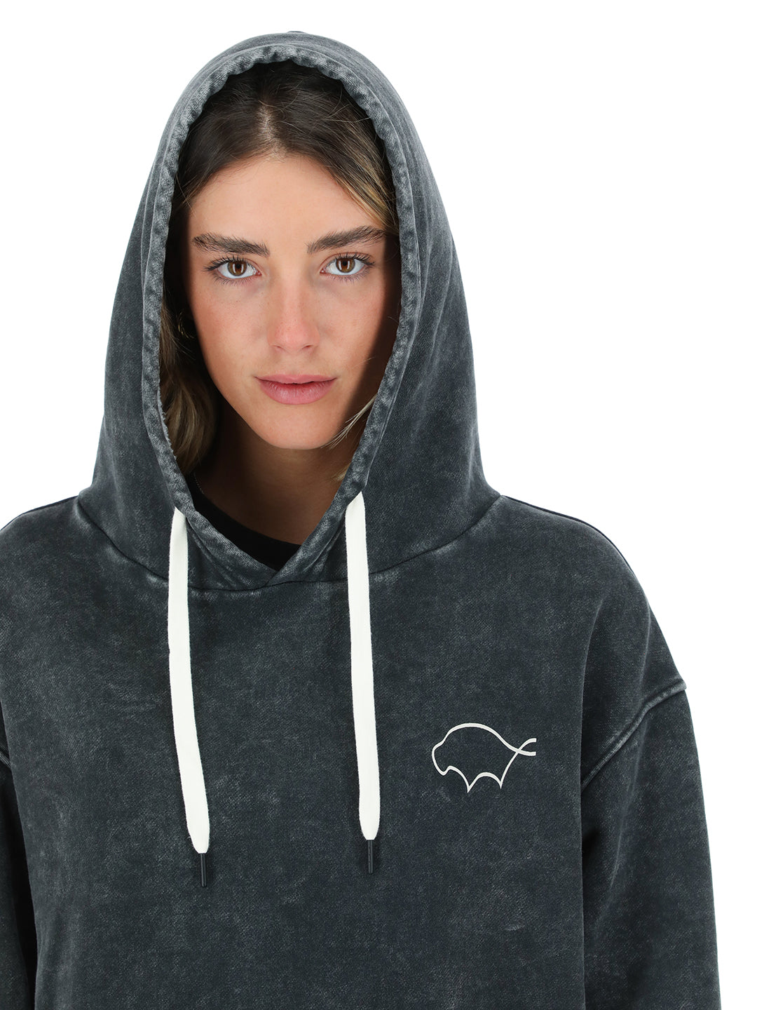 Poleron Canguru Mujer - Negro