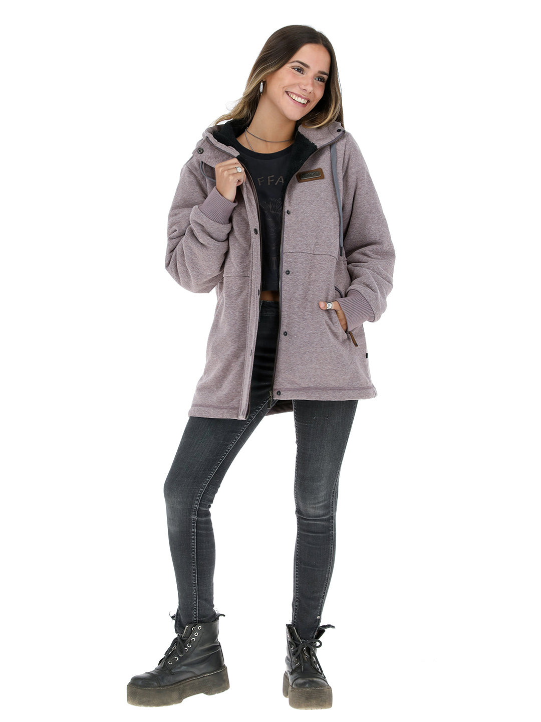 Poleron Chiporro Mujer - Burdeo