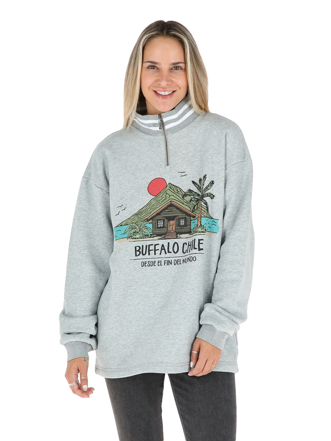 Poleron Igneo Mujer - Gris