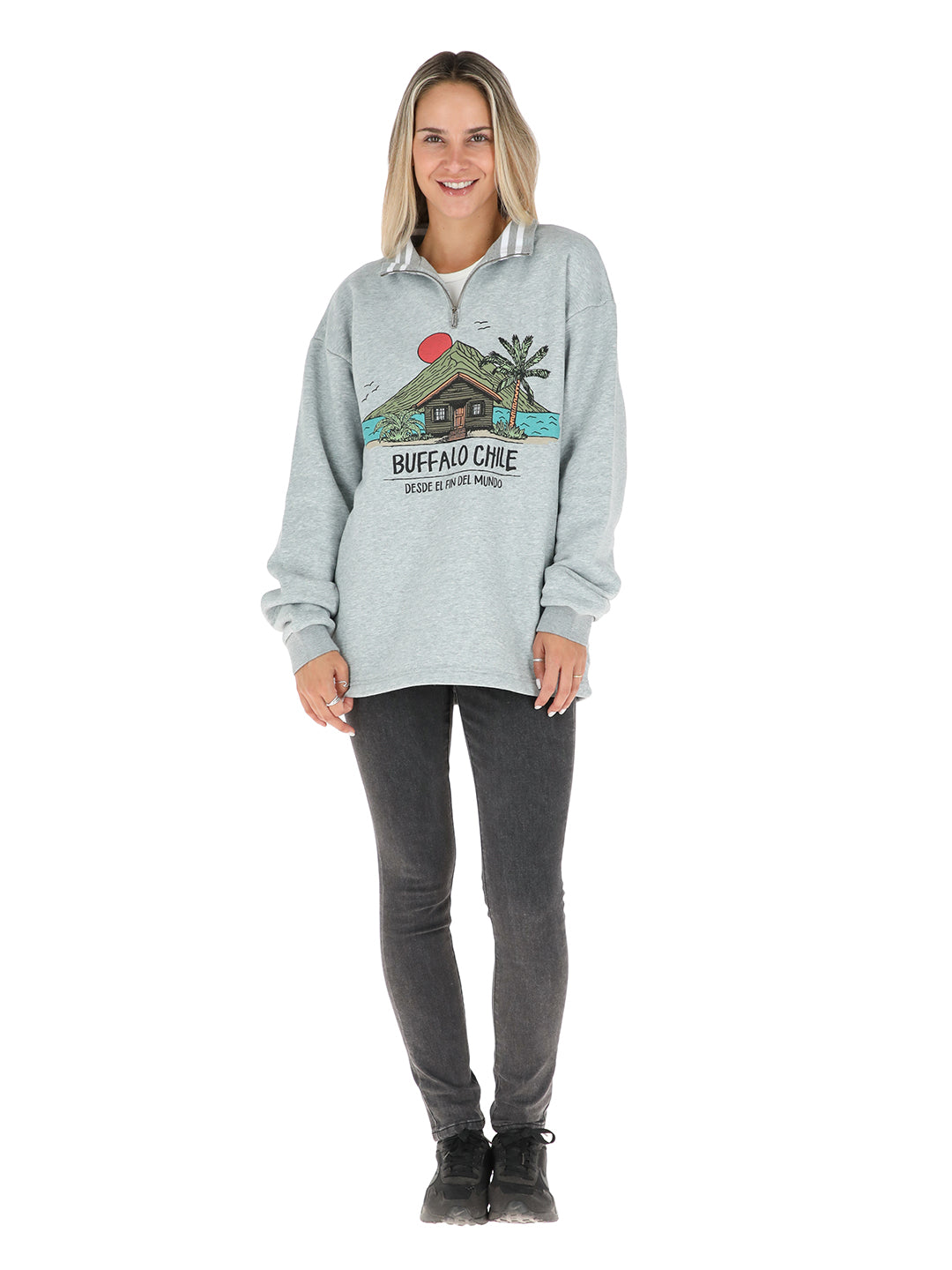 Poleron Igneo Mujer - Gris