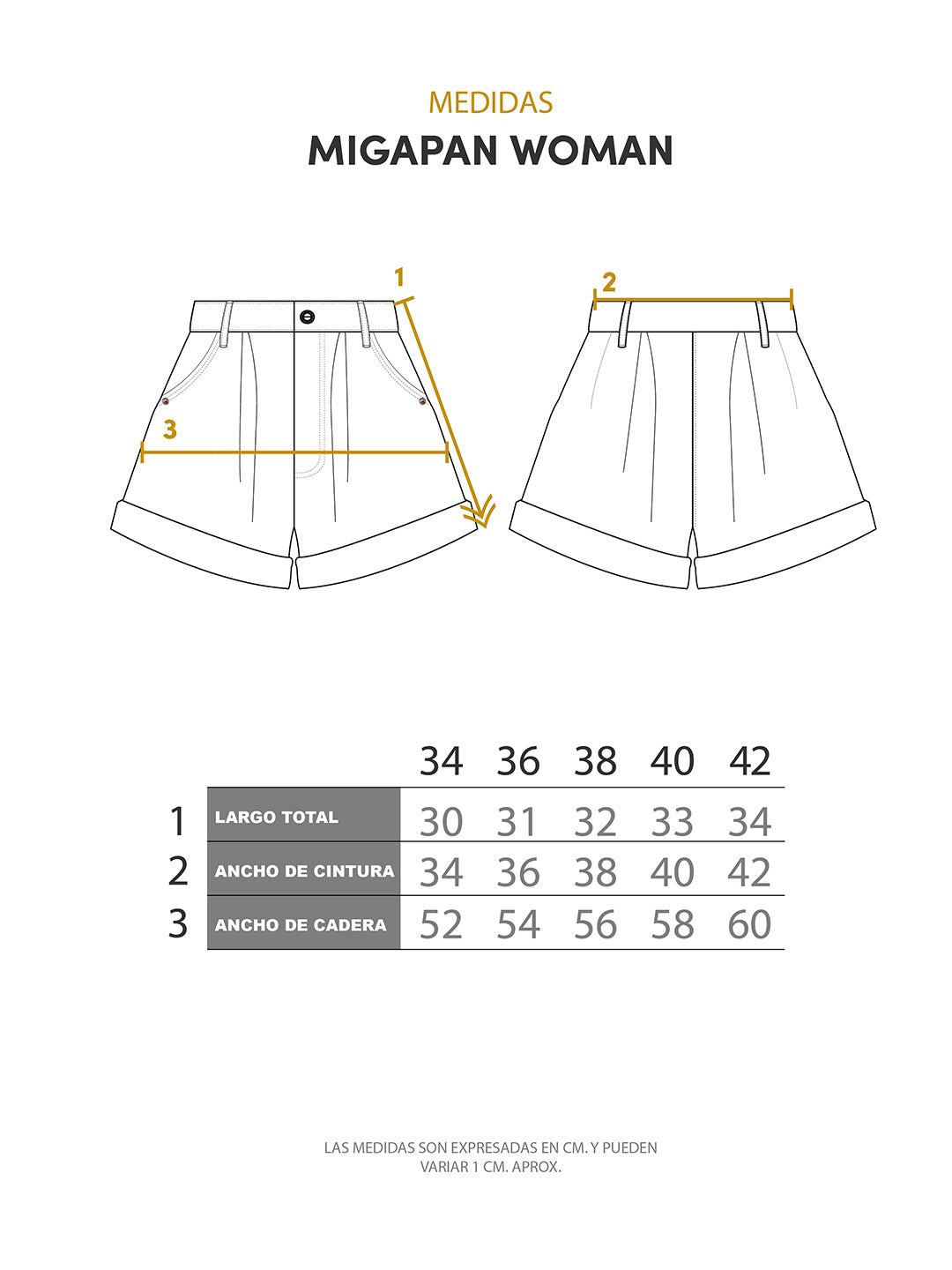 Short Migapan Mujer - Gris