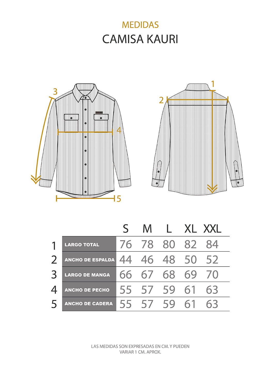 Camisa Kauri Hombre - Cafe