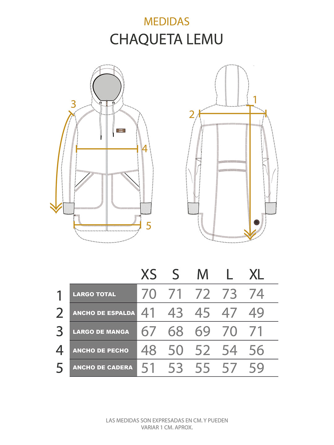 Chaqueta Lemu Mujer - Crudo