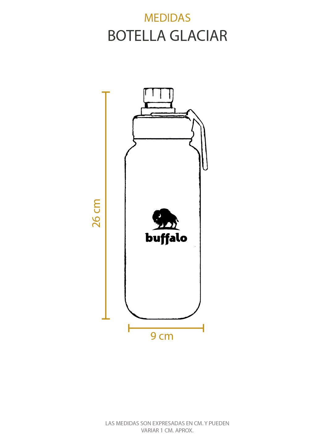 Botella Glaciar - Negro