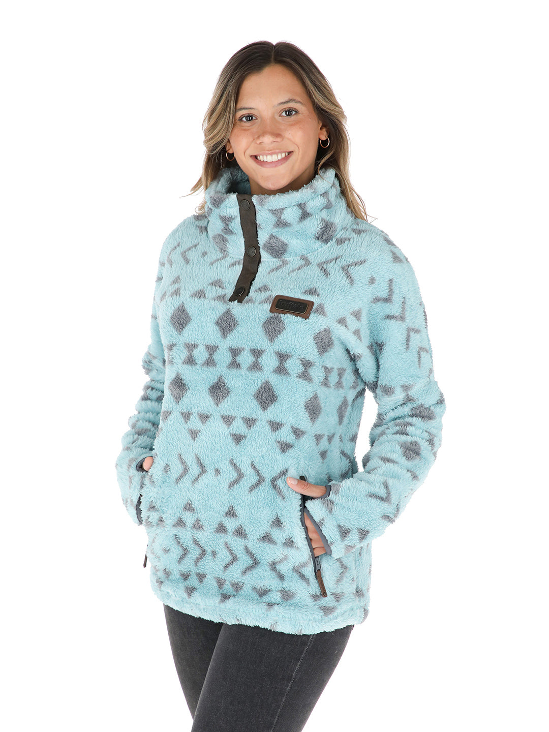 Chaqueta Nomada Print Mujer - Celeste