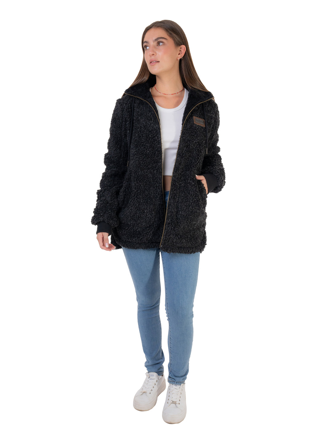 Chaqueta Lemu Mujer - Negro Jaspeado