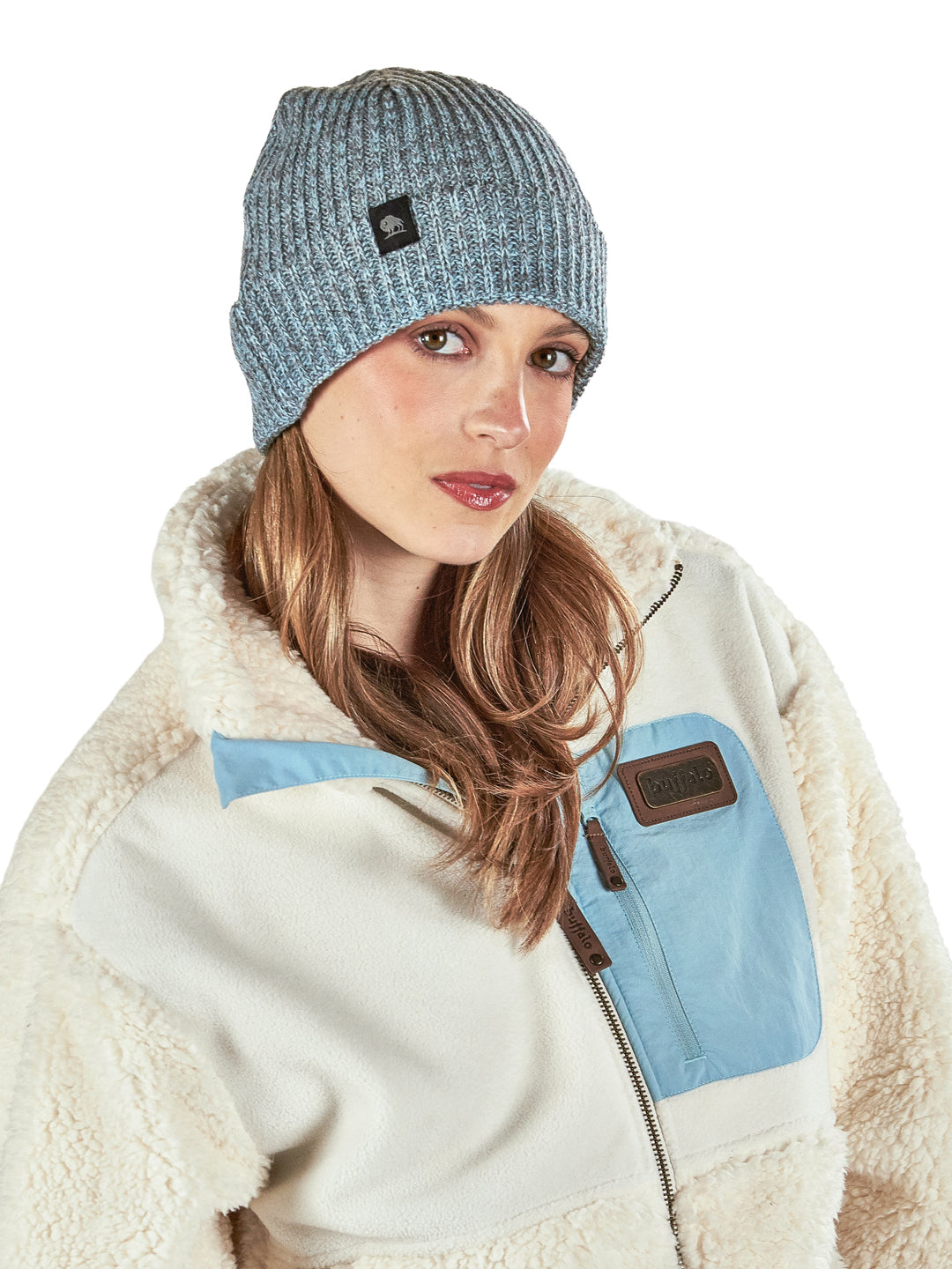 Gorro Calafate - Celeste Jaspeado