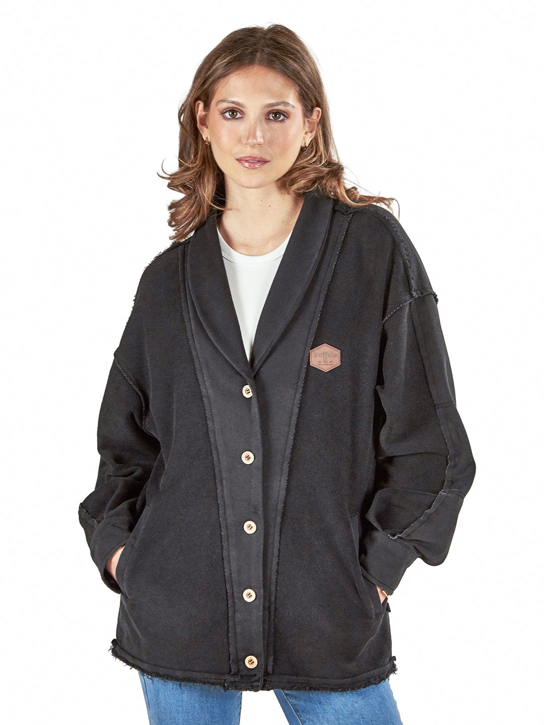 Poleron Lascar Mujer - Negro