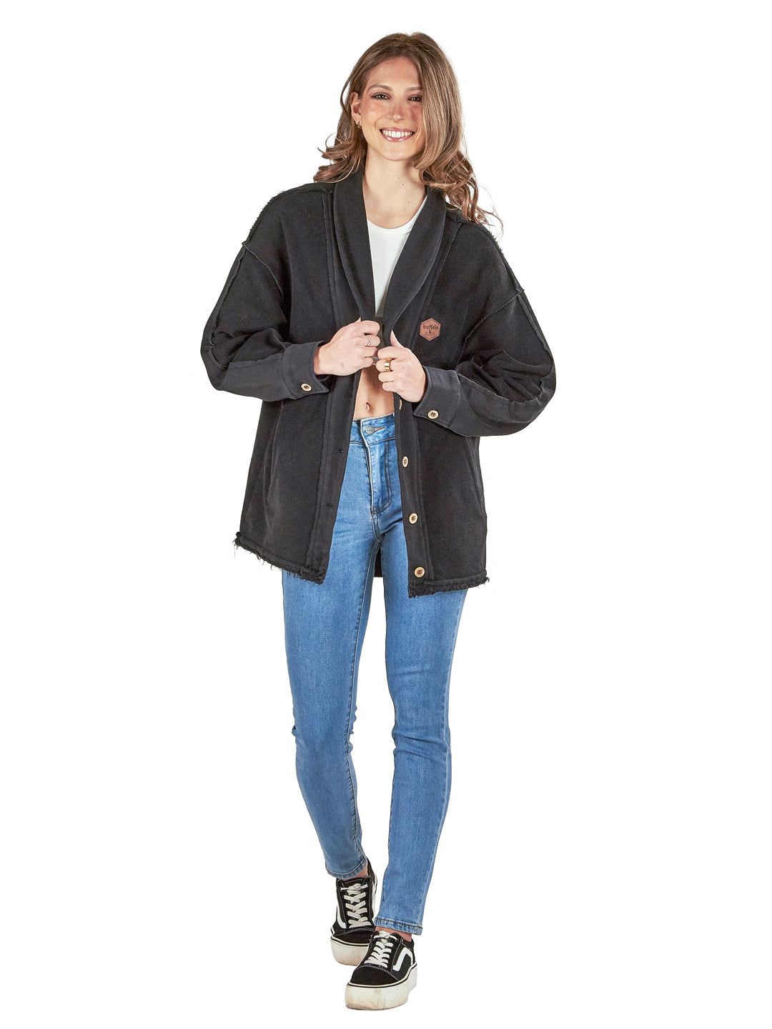 Poleron Lascar Mujer - Negro