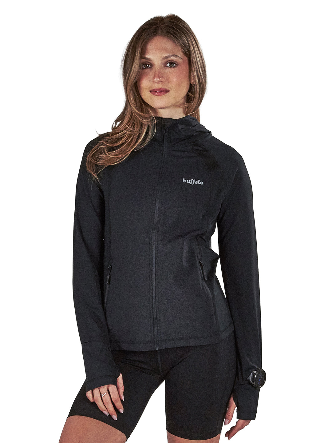 Poleron Radal Mujer - Negro