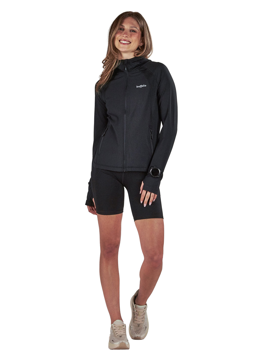 Poleron Radal Mujer - Negro