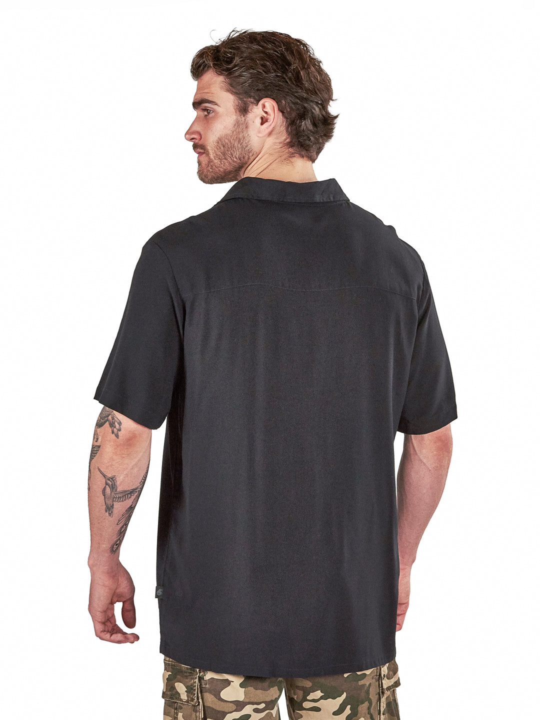 Guayabera Peteroa Hombre - Negro