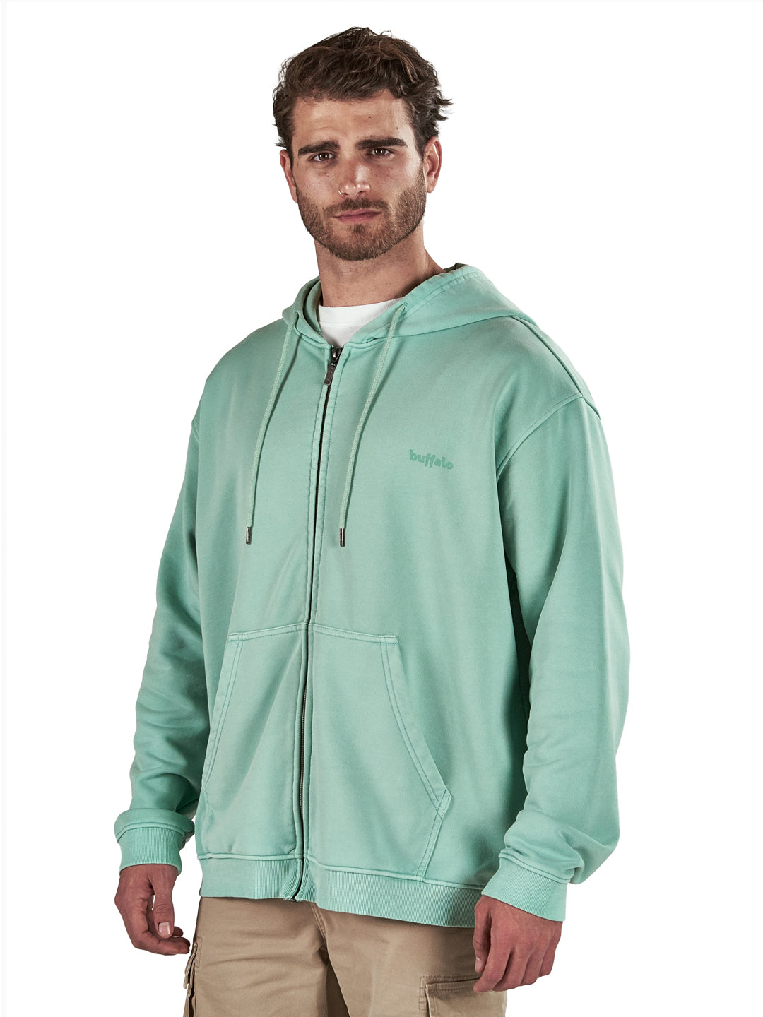 Poleron Solaz Hombre - Verde Agua