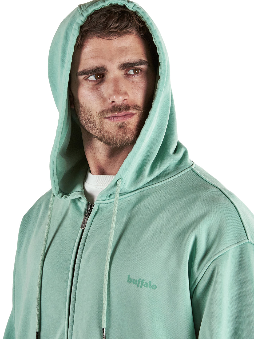 Poleron Solaz Hombre - Verde Agua