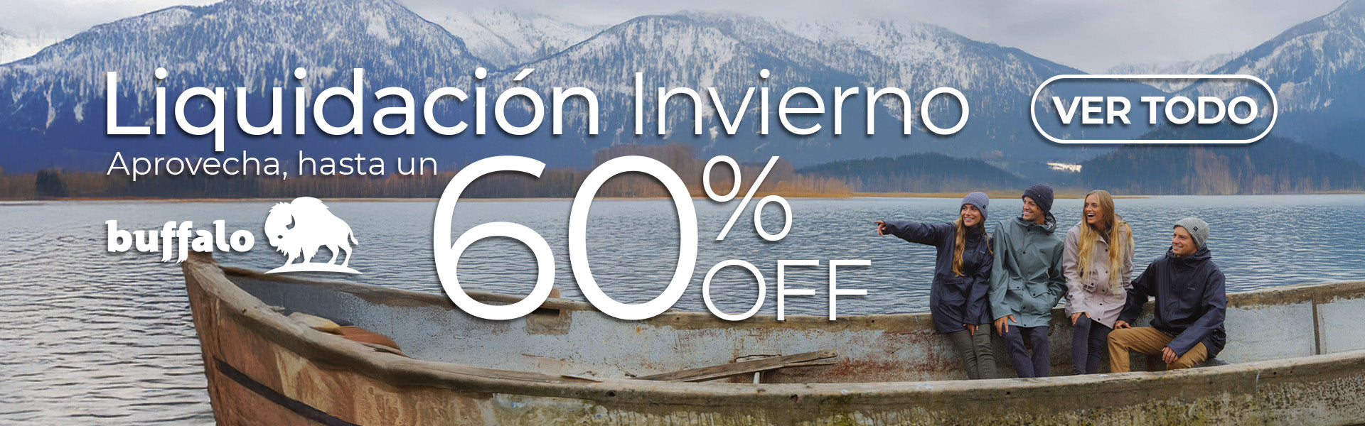 Banner Buffalo Liquidación Invierno Aprovecha, hasta un 60% OFF