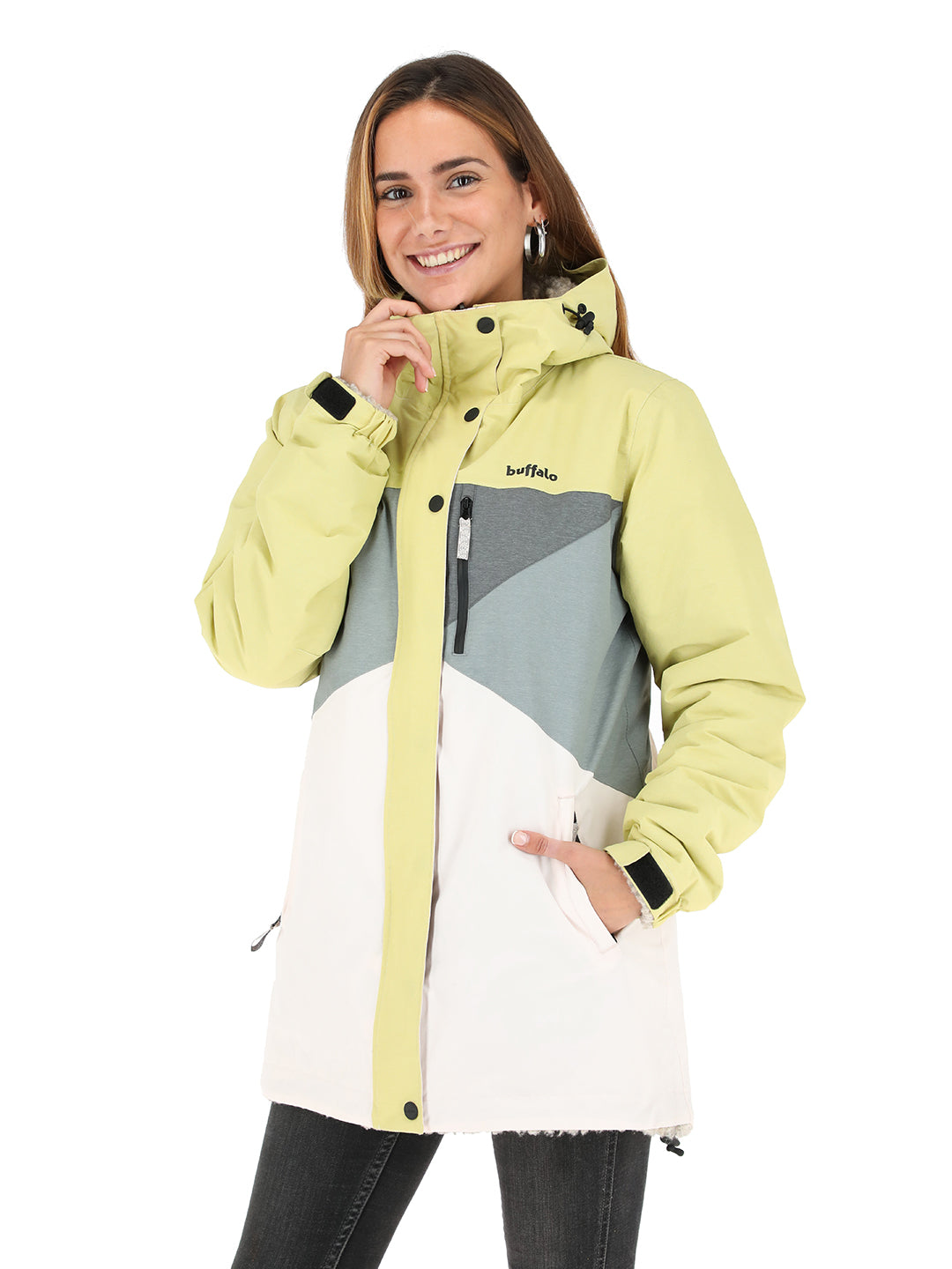 Chaqueta Camaleon 2 Mujer - Amarillo - Lana Jaspeado