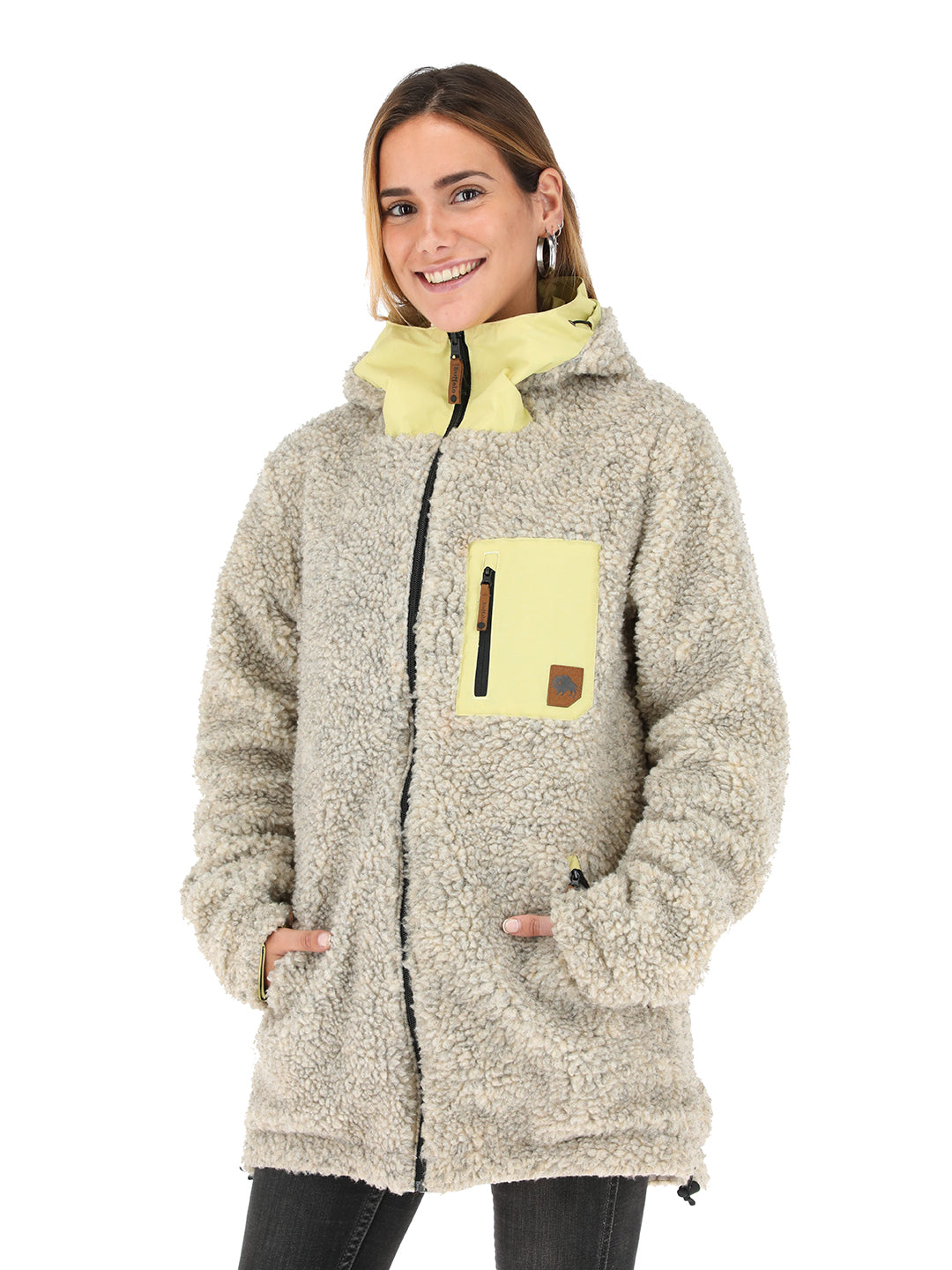 Chaqueta Camaleon 2 Mujer - Amarillo - Lana Jaspeado