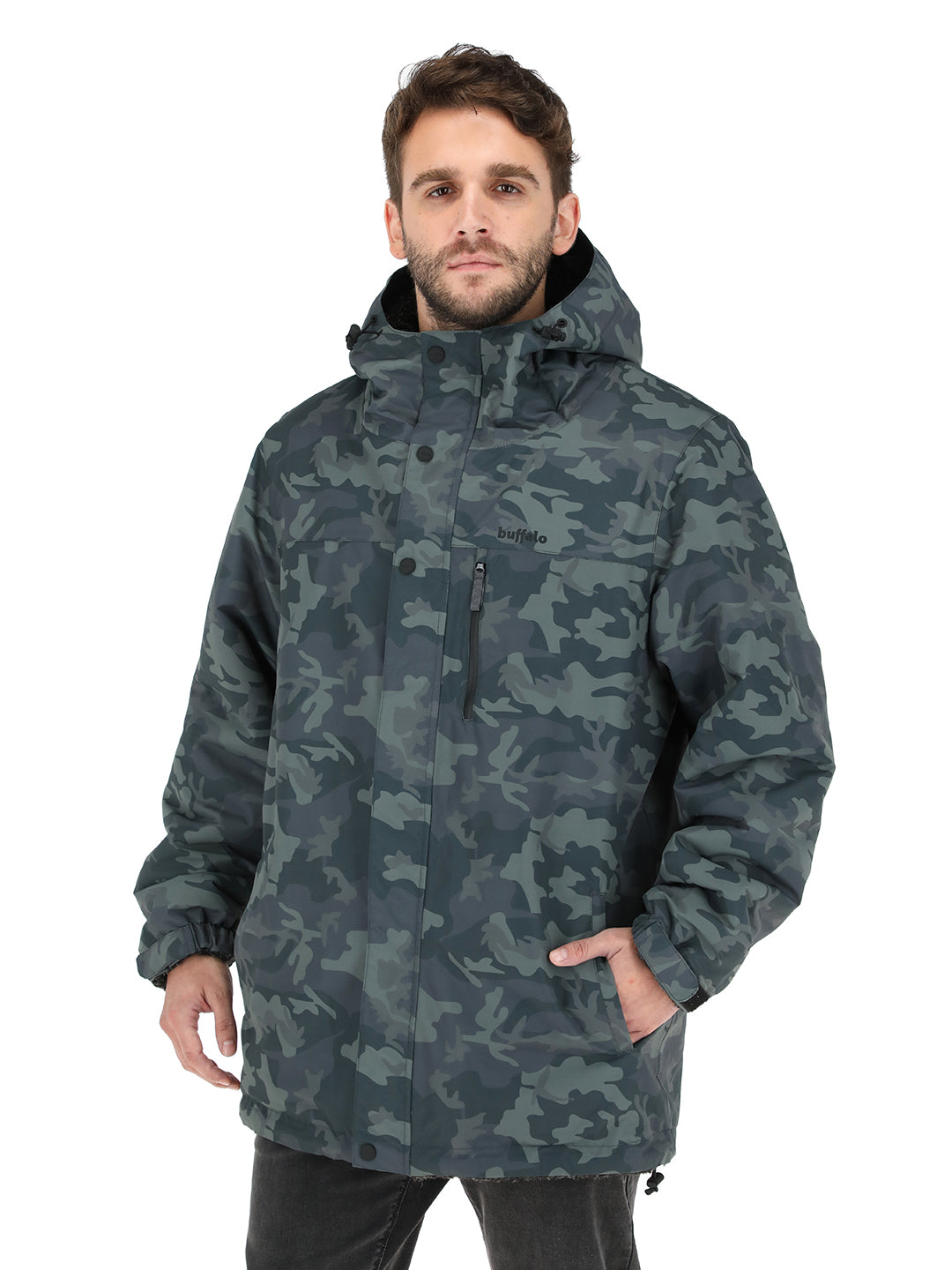 Chaqueta Camaleon 2 Hombre - Militar - Negro Jaspeado